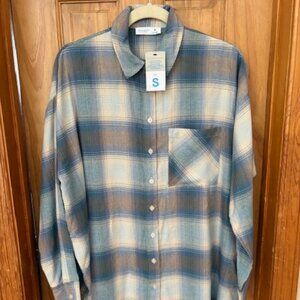 NWT Primark oversized plaid flannel shirt